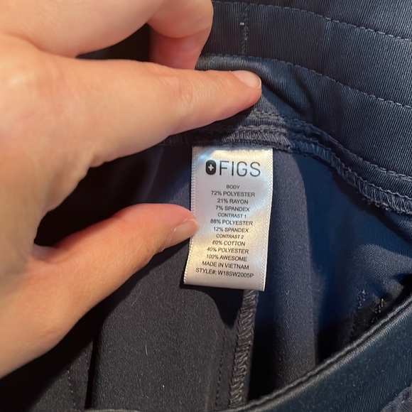 Figs Dark Harbor (Dark Navy Gray) Jogger Bottoms. - Picture 9 of 11